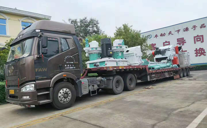 稻殼顆粒機生產線裝車發貨中 稻殼顆粒機生產線裝車發貨中