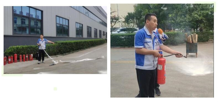 隨后,集團消防安全員為廣大職工講解滅火器和消防水槍的使用方法,并現場演示。廣大員工積極參與到教學演練當中,進一步鞏固消防培訓知識。 隨后,集團消防安全員為廣大職工講解滅火器和消防水槍的使用方法,并現場演示。廣大員工積極參與到教學演練當中,進一步鞏固消防培訓知識。